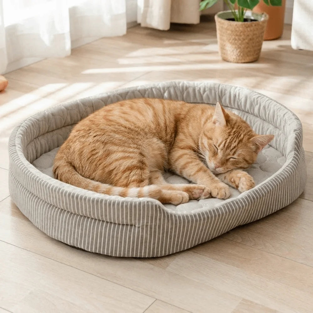 Self Cooling Breathable Cooling Pet Nest Oval Super Large Dog Cooling Bed Non-Slip Comfortable Pet Cooling Mat Dogs Cats