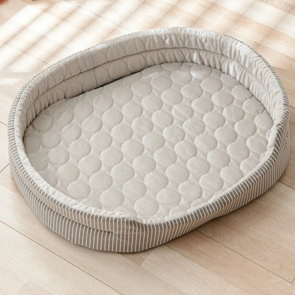 Self Cooling Breathable Cooling Pet Nest Oval Super Large Dog Cooling Bed Non-Slip Comfortable Pet Cooling Mat Dogs Cats