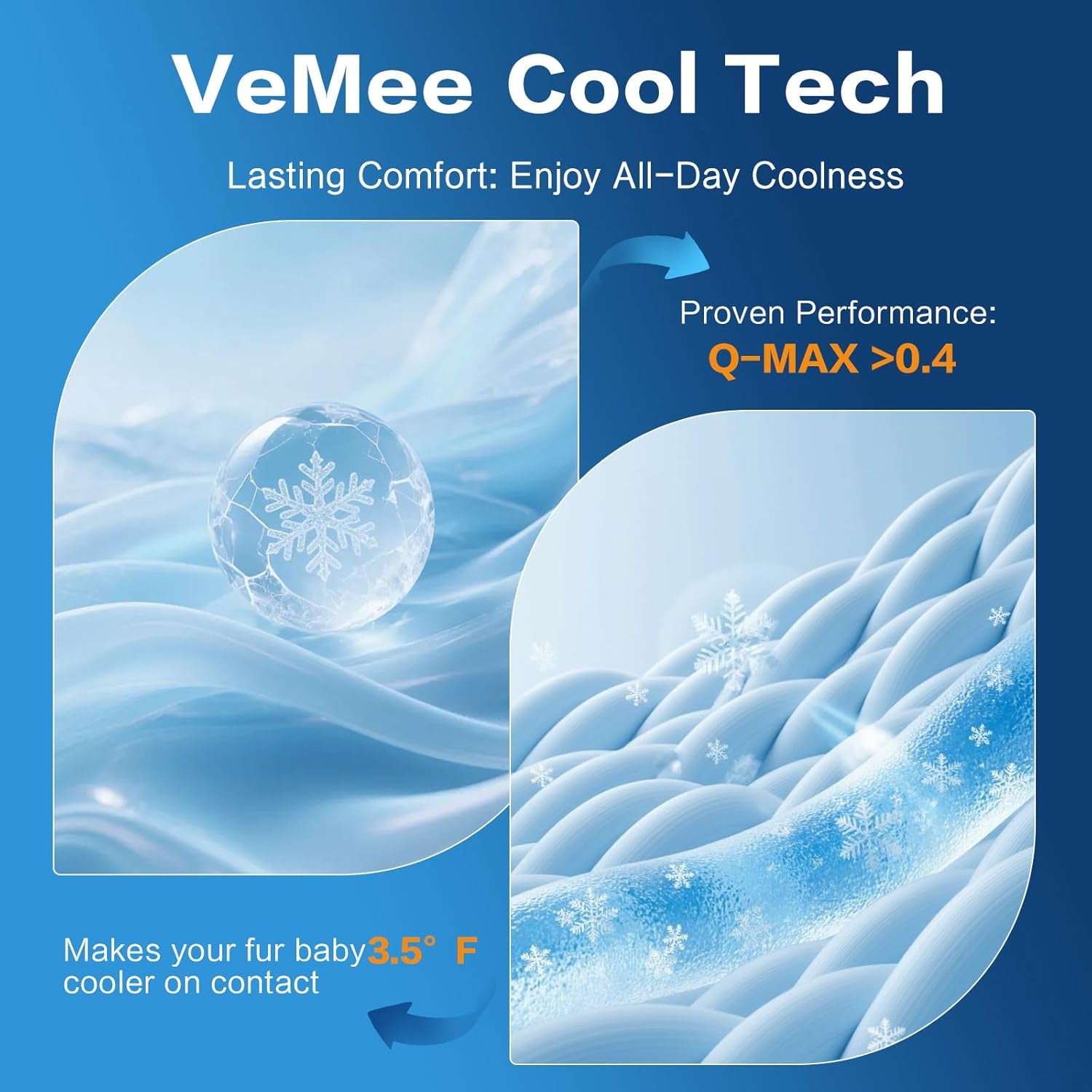 Cooling Mat for Dogs, Arc-Chill Q-Max>0.4 Washable Breathable Pad
