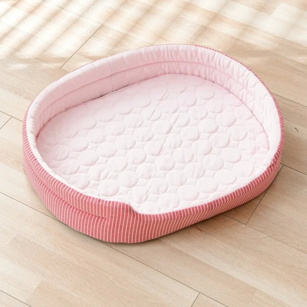 Self Cooling Breathable Cooling Pet Nest Oval Super Large Dog Cooling Bed Non-Slip Comfortable Pet Cooling Mat Dogs Cats